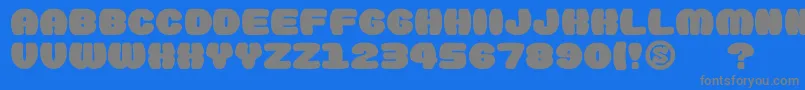GomariceDoughnutMonster Font – Gray Fonts on Blue Background