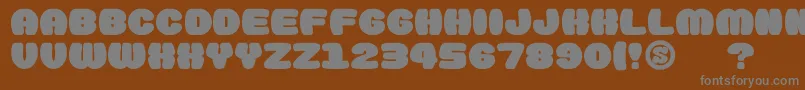 GomariceDoughnutMonster Font – Gray Fonts on Brown Background
