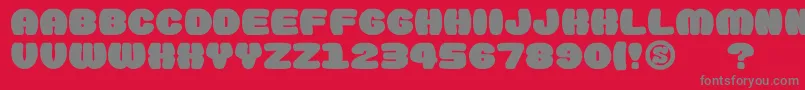 GomariceDoughnutMonster Font – Gray Fonts on Red Background