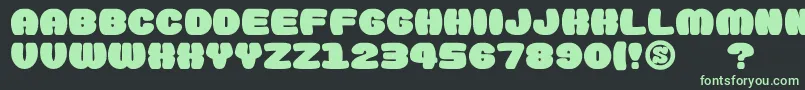 GomariceDoughnutMonster Font – Green Fonts on Black Background