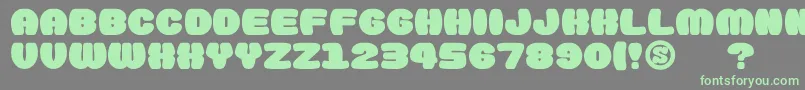 GomariceDoughnutMonster Font – Green Fonts on Gray Background