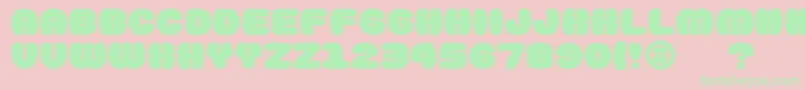 GomariceDoughnutMonster Font – Green Fonts on Pink Background