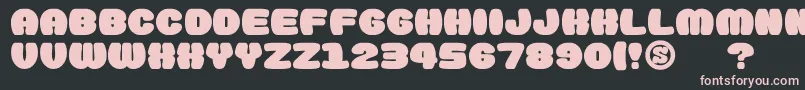 GomariceDoughnutMonster Font – Pink Fonts on Black Background