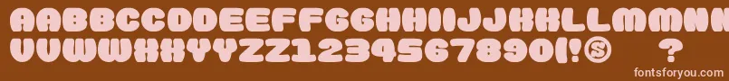GomariceDoughnutMonster Font – Pink Fonts on Brown Background