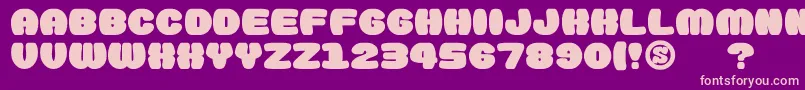 GomariceDoughnutMonster Font – Pink Fonts on Purple Background