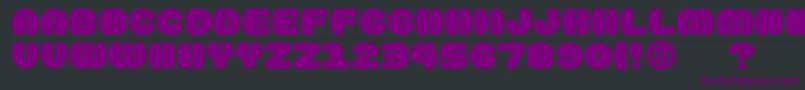 GomariceDoughnutMonster Font – Purple Fonts on Black Background