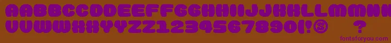 GomariceDoughnutMonster Font – Purple Fonts on Brown Background