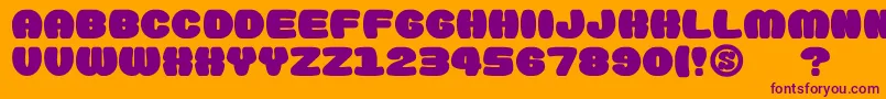 GomariceDoughnutMonster Font – Purple Fonts on Orange Background