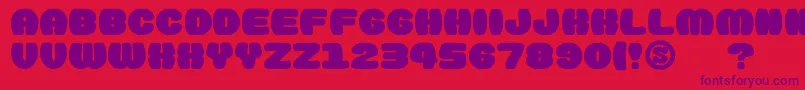 GomariceDoughnutMonster Font – Purple Fonts on Red Background