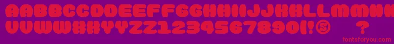 GomariceDoughnutMonster Font – Red Fonts on Purple Background