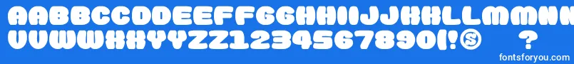 GomariceDoughnutMonster Font – White Fonts on Blue Background