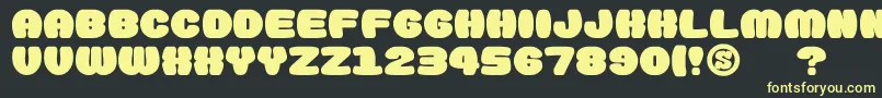 GomariceDoughnutMonster Font – Yellow Fonts on Black Background