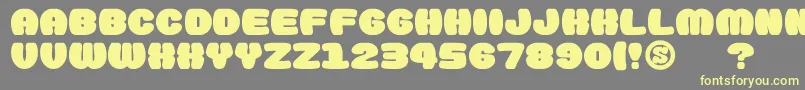 GomariceDoughnutMonster Font – Yellow Fonts on Gray Background