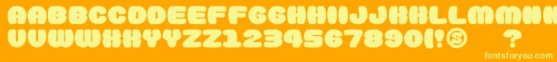 GomariceDoughnutMonster Font – Yellow Fonts on Orange Background