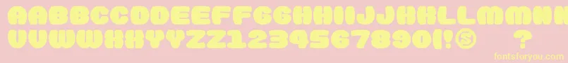 GomariceDoughnutMonster Font – Yellow Fonts on Pink Background