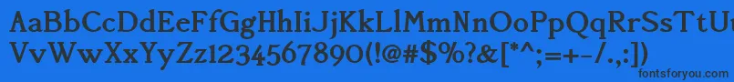 AccanthisadfstdBold Font – Black Fonts on Blue Background