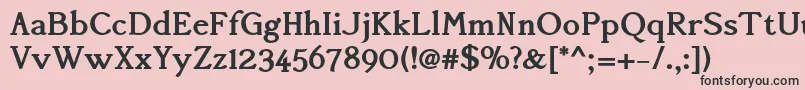 フォントAccanthisadfstdBold – ピンクの背景に黒い文字