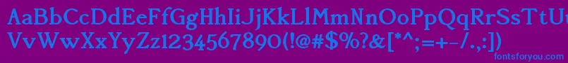 AccanthisadfstdBold Font – Blue Fonts on Purple Background