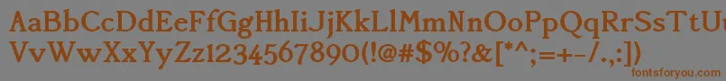 Police AccanthisadfstdBold – polices brunes sur fond gris