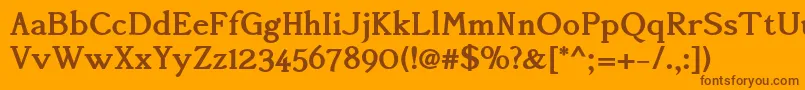 AccanthisadfstdBold-fontti – ruskeat fontit oranssilla taustalla