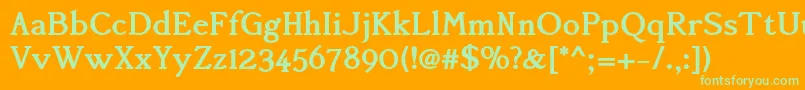 AccanthisadfstdBold Font – Green Fonts on Orange Background