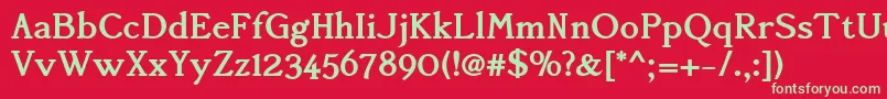 AccanthisadfstdBold Font – Green Fonts on Red Background