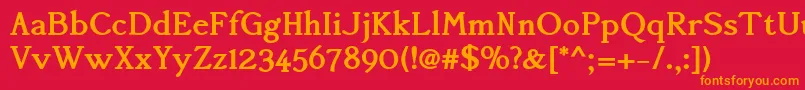 Шрифт AccanthisadfstdBold – оранжевые шрифты на красном фоне