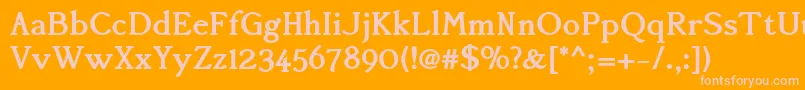 Police AccanthisadfstdBold – polices roses sur fond orange