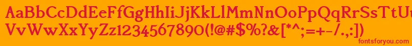 AccanthisadfstdBold Font – Red Fonts on Orange Background