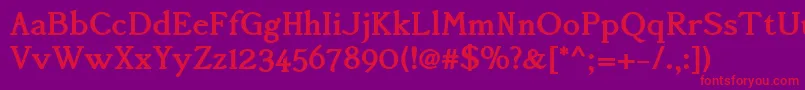 Police AccanthisadfstdBold – polices rouges sur fond violet