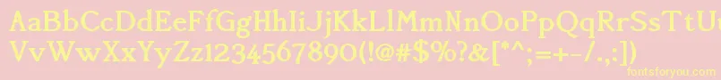 Police AccanthisadfstdBold – polices jaunes sur fond rose