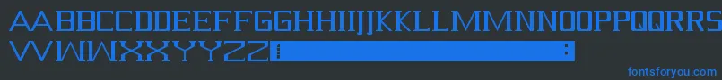 Czcionka Serif – niebieskie czcionki na czarnym tle
