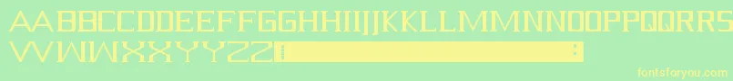 Serif-Schriftart – Gelbe Schriften auf grünem Hintergrund
