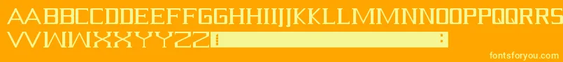 Шрифт Serif – жёлтые шрифты на оранжевом фоне