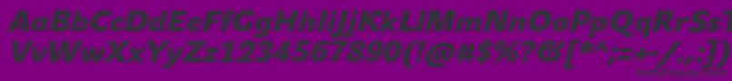 JohnsansBlackProItalic Font – Black Fonts on Purple Background