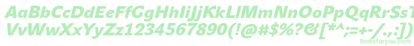 JohnsansBlackProItalic Font – Green Fonts on White Background