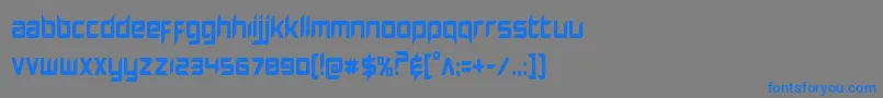 Hollowpointcond Font – Blue Fonts on Gray Background