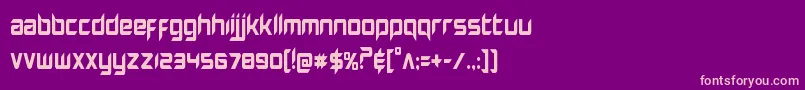 Hollowpointcond Font – Pink Fonts on Purple Background