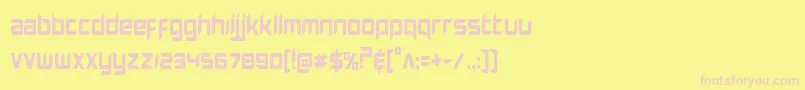 Hollowpointcond Font – Pink Fonts on Yellow Background