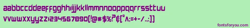 Hollowpointcond Font – Purple Fonts on Green Background