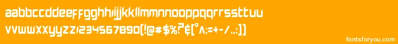 Hollowpointcond Font – White Fonts on Orange Background