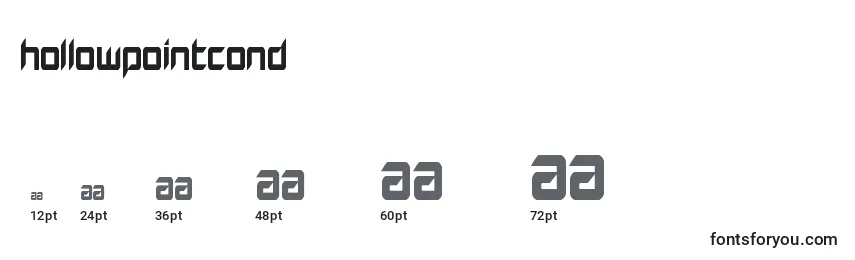 Hollowpointcond Font Sizes