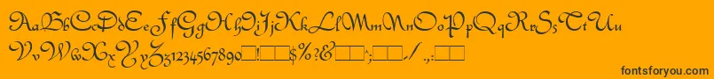 Quintly Font – Black Fonts on Orange Background