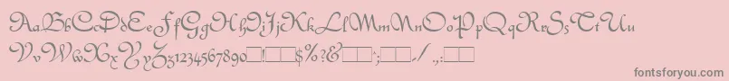 Quintly Font – Gray Fonts on Pink Background