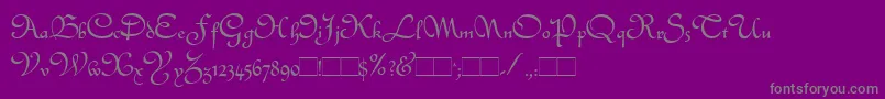 Quintly Font – Gray Fonts on Purple Background
