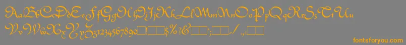 Quintly Font – Orange Fonts on Gray Background