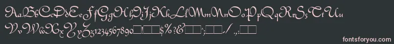 フォントQuintly – 黒い背景にピンクのフォント
