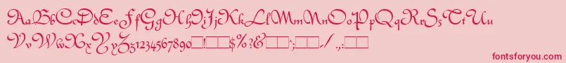Quintly Font – Red Fonts on Pink Background