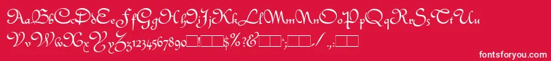 Quintly Font – White Fonts on Red Background