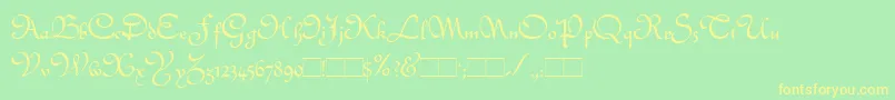 Quintly Font – Yellow Fonts on Green Background